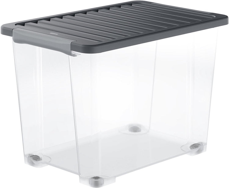 Rotho core plus Aufbewahrungsboxen - abschließbar - 4er-Set - stapelbar - 65 ltr