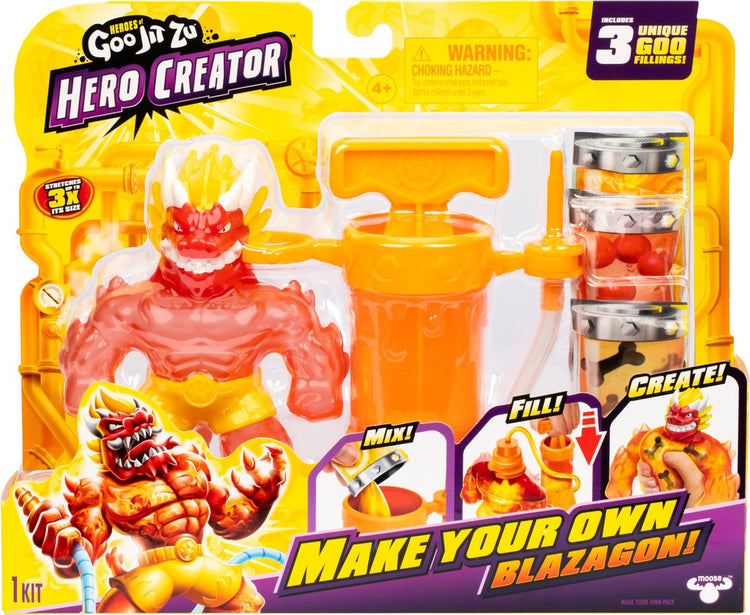 Goo Jit zu Heroes of Hero Creator Blazagon – DIY-Figur mit Creator-Kammer