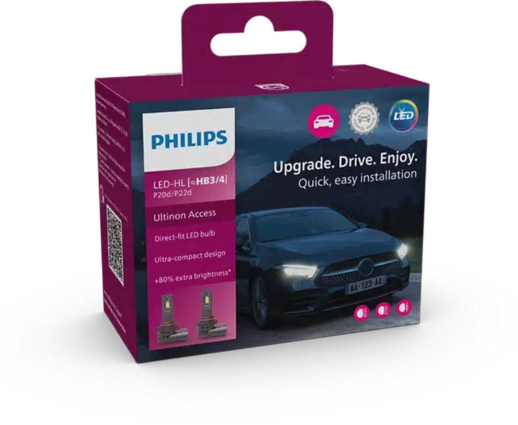 Philips Ultinon Retrofit LED HB3 HB4 12V – 11005u2500cx – Set mit 2 Stück