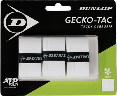 Dunlop – Griff – Gecko-Tac Ogrip mit 3 Stück Blister, Unisex-Griff – Weiß