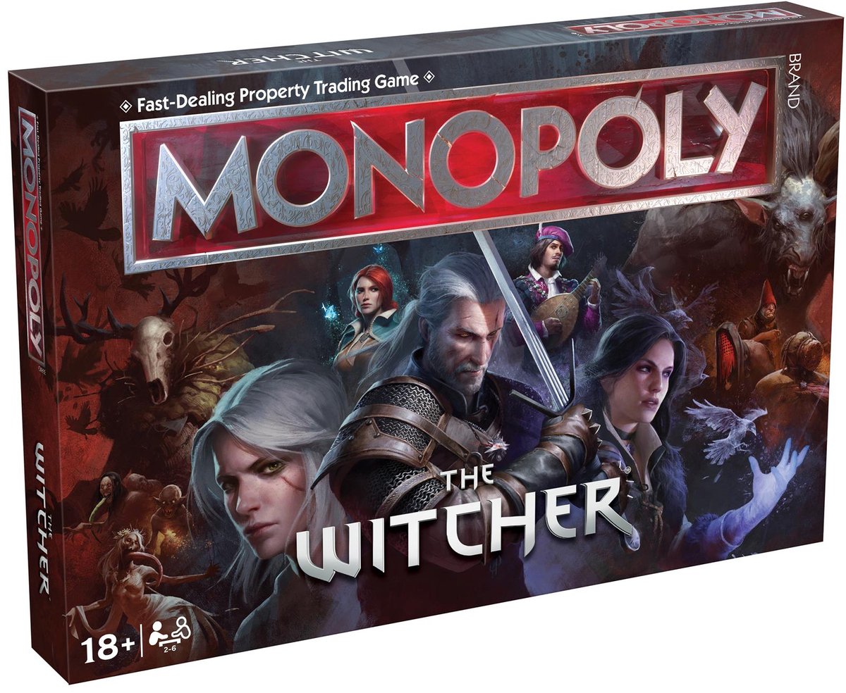 Monopoly-Gewinnzüge – Brettspiel – The Witcher – Englisch