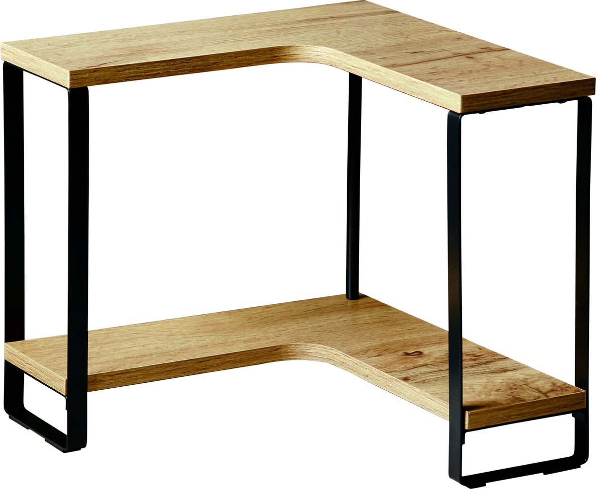 Kesper Ecketagere für Küchenarbeitsplatte – 2 Ebenen – Holz Metall – Organizer – 30 x 30 x 28 cm – Erhöhung