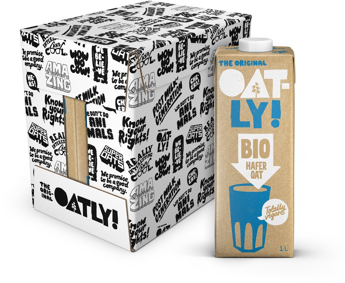 Hafer! oatly Haferdrink Bio - 6 Stück - (6l) - haltbare Pflanzenmilch - Bio - Vorteilspack