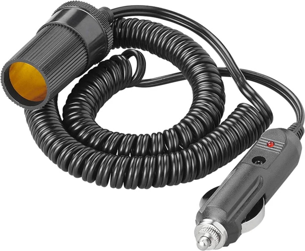 Proplus Verlängerungskabel für Zigarettenanzünder 3m 12V 24V max. 3amp. Spiralkabel