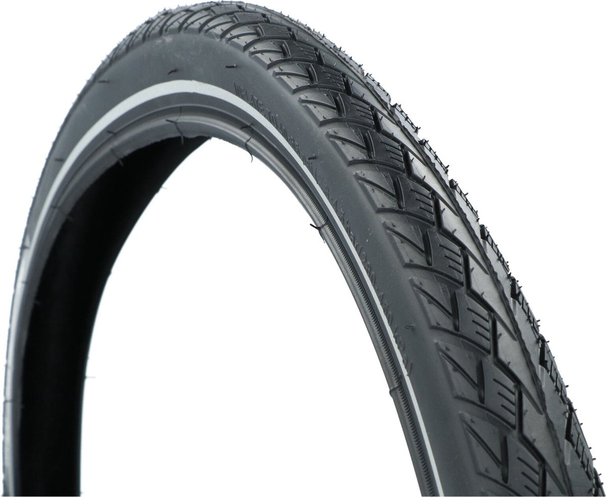 Dresco Außenreifen Metro Elite – Reifengröße 26 x 1,75 – ETRTO-Größe 47–559 – sichere Reflexion – optimaler Grip bei allen Wetterbedingungen – geringer Rollwiderstand – hohe Pannensicherheit – optimaler Grip – Schwarz