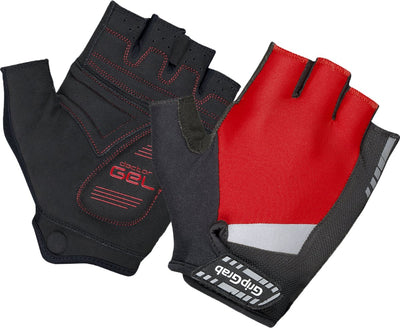 Gripgrab - Supergel gepolsterte Kurzfinger-Sommer-Fahrradhandschuhe Fahrradhandschuhe mit Polsterung - Rot - Unisex - Größe XL