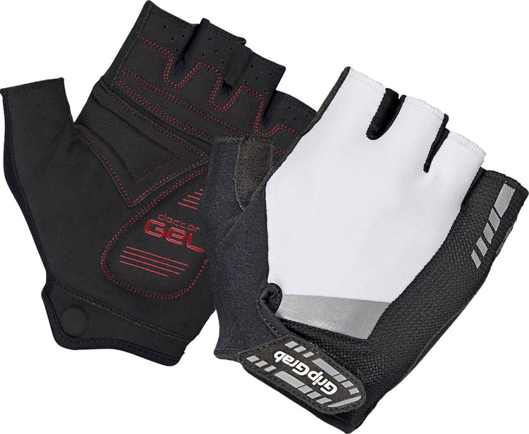 Gripgrab - Supergel gepolsterte Kurzfinger-Sommer-Fahrradhandschuhe Fahrradhandschuhe mit Polsterung - Weiß - Unisex - Größe XXL