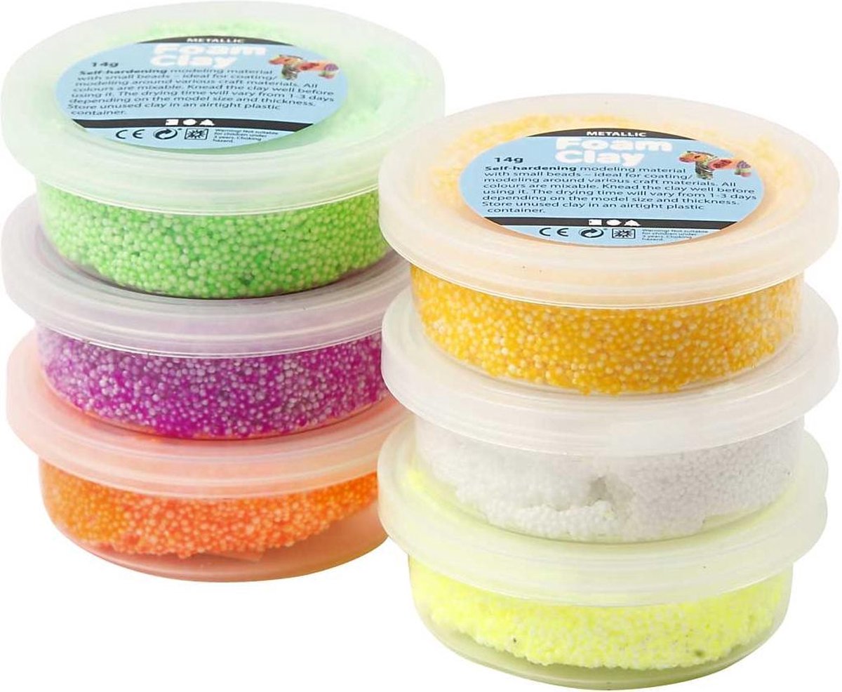 Foam Clay ®, Frühlingsfarben, 6x14 gr 1 Box