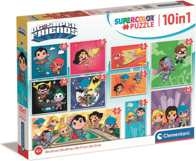 Clementoni Jigsaw Puzzle Super Color 10in1 DC Comics