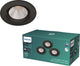Philips LED Philips Sparkle Einbaustrahler – dimmbar mit Dimmschalter – 5,5 W – warmweißes Licht – Schwarz – Multipack 3 Stück