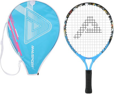 Ama Sport Kinder-Tennisschläger Graffiti Blau 23 Zoll – leichter Junior-Schläger mit Tasche – ideal für Anfänger –