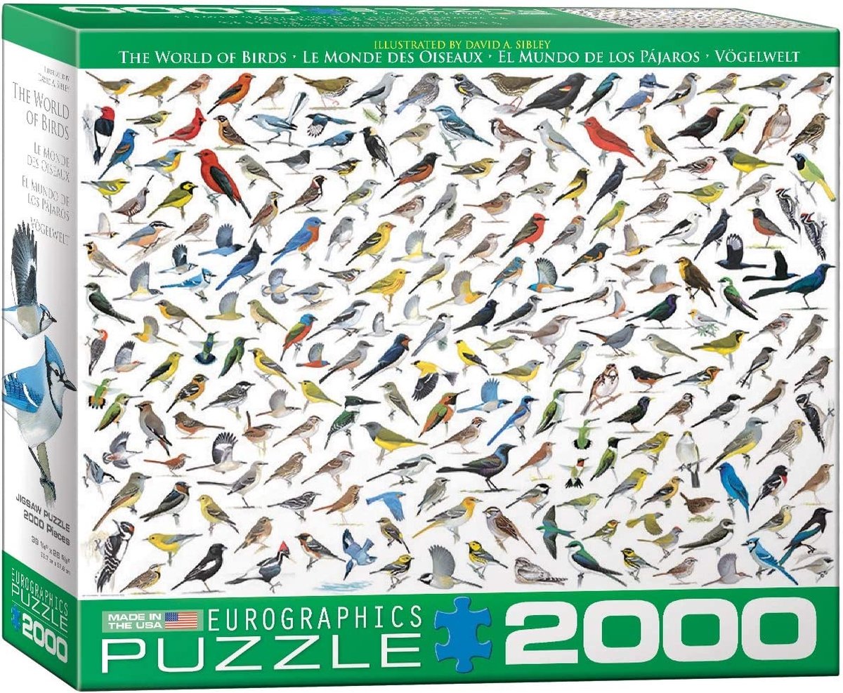 Eurographics – Die Welt der Vögel – David Sibley – 2000 Teile 97 × 68 cm (B × H) – Familienpuzzle