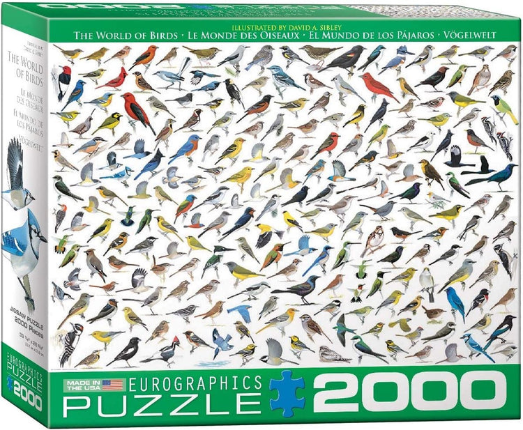 Eurographics – Die Welt der Vögel – David Sibley – 2000 Teile 97 × 68 cm (B × H) – Familienpuzzle