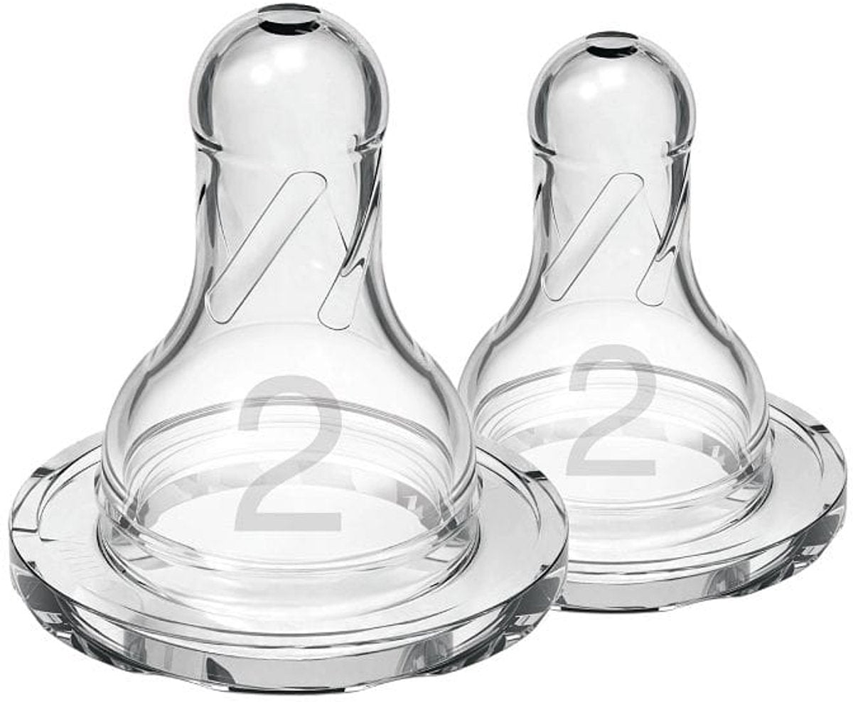 Dr. Brown's Options+ Flaschensauger – Phase 2 – Enghalsflasche – 2 Stück