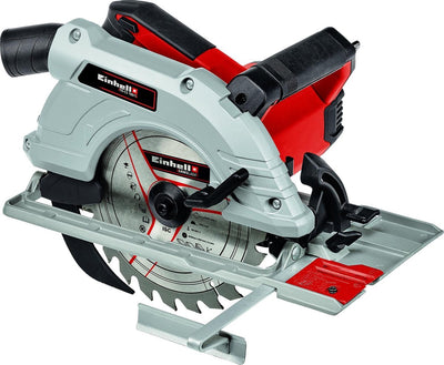 Einhell Kreissäge Te-Cs 190 1 – 1500 W – 6.000 t min – ø190 – max. Schnitttiefe bei 90° 45°: 66 48 mm - inkl. 1x Sägeblatt (ø190x30x2,4 mm 24 Z)