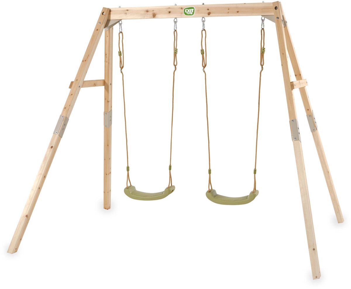 Exit Toys Exit Silvi Doppel-Holzschaukel - Außenschaukelgerät für Kinder