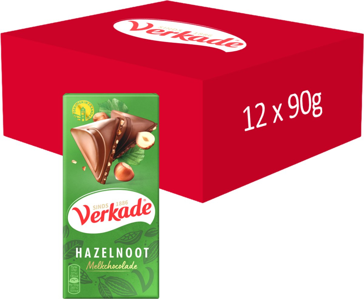 Verkade Riegel Haselnussmilch (12x 90g)