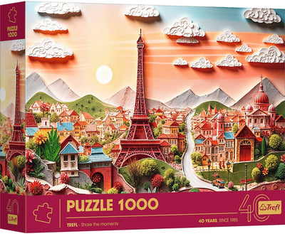 Trefl Puzzle Paris 3D-Effekt 1000 Teile Premium-Puzzle.