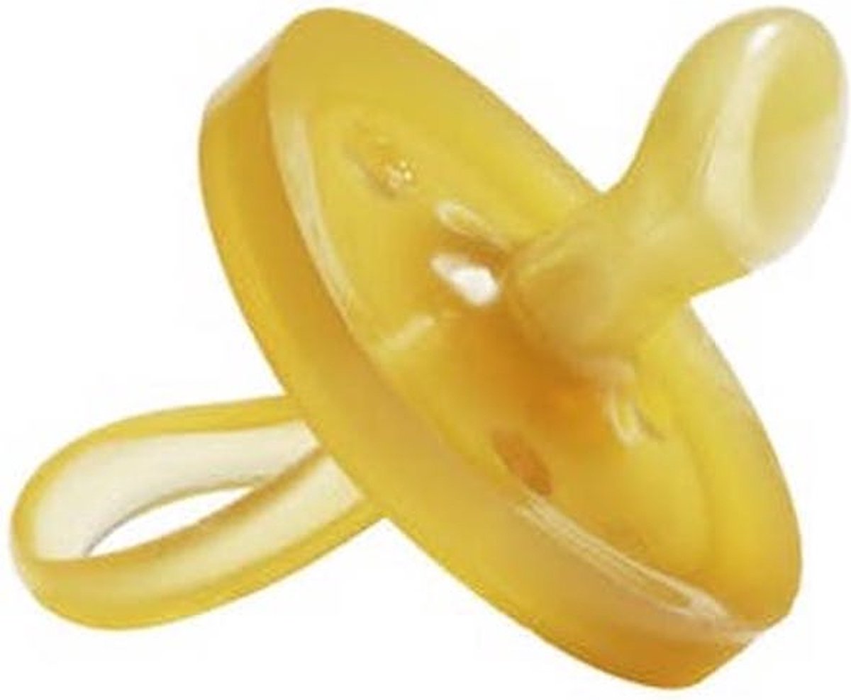 Natursutten-Schnuller aus Gummi – 6–12 Monate – runder Schild – anatomische Schnauze