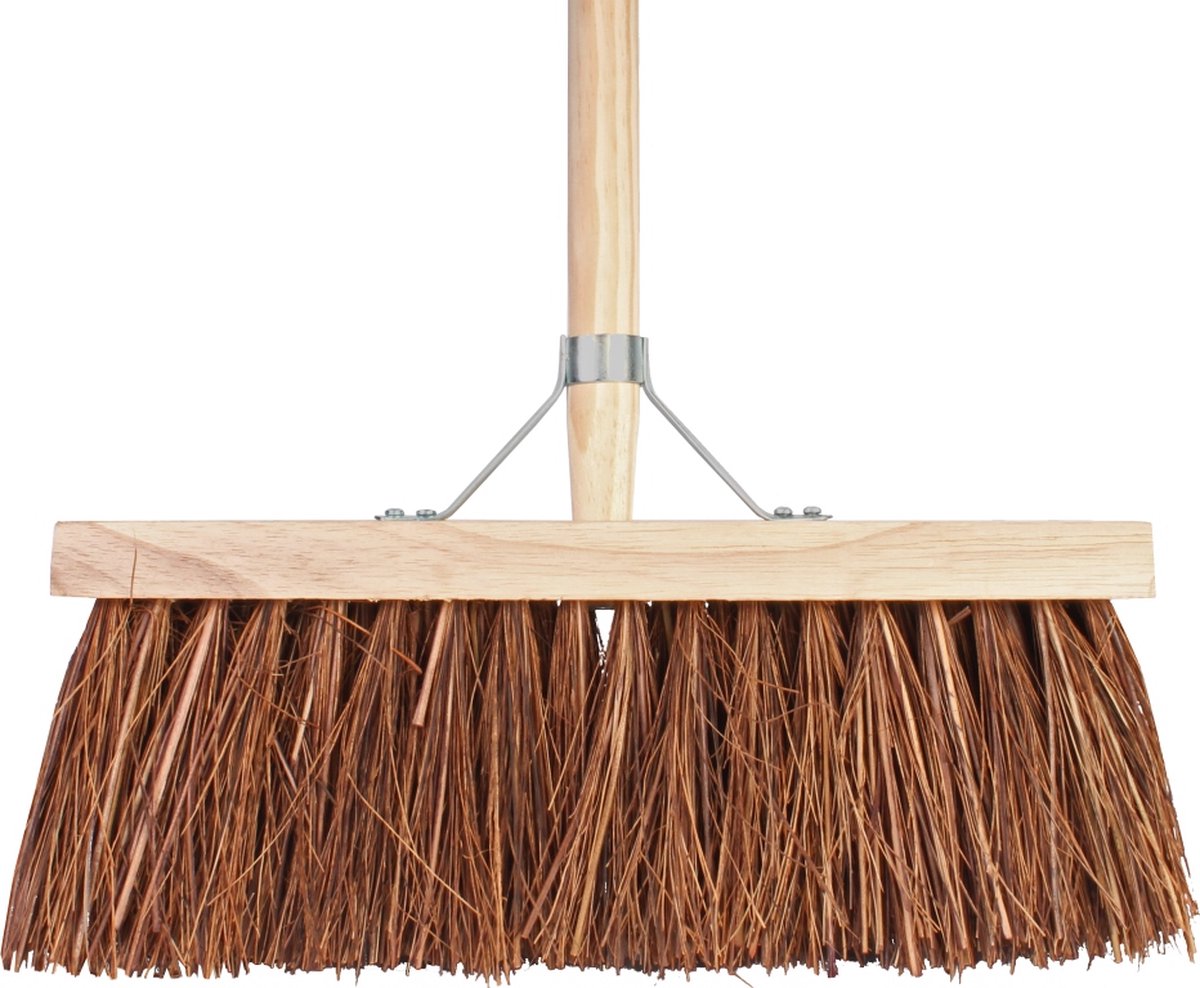 Sprachwerkzeuge - Besen - braun - 37 cm - Stiel 140 cm
