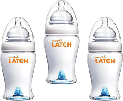 Munchkin Babyflasche – 3er-Pack Laschenflasche – Babyflasche 240 ml – Anti-Kolik-Babyflasche