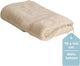 Stille. Living Hush Living Badetuch – pro Stück – 70 x 140 cm – 100 % Baumwolle – schwere Qualität, 500 g m2 – stilvolle Bordüre und Aufhängeöse – Sand