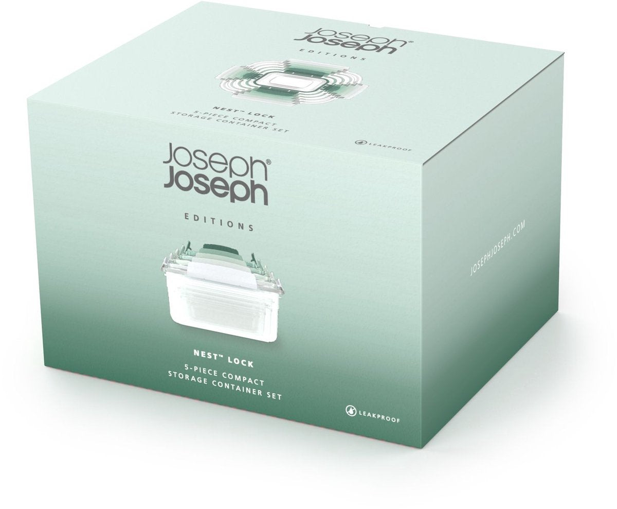 Joseph Joseph Nest Lock – Lebensmittelbehälter – einfach zu stapeln – 5 Stück – grün