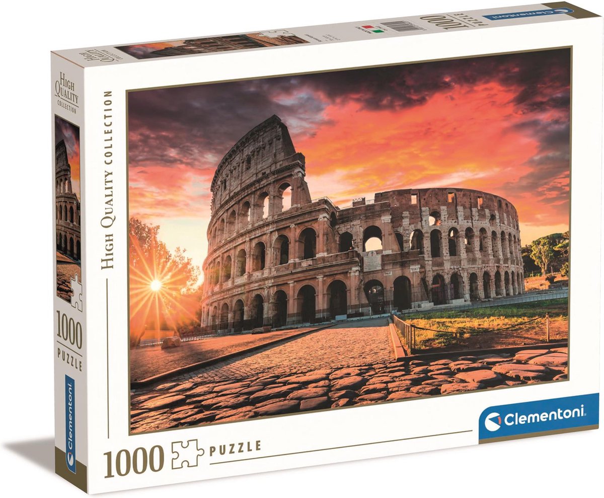 Clementoni – Puzzle – 1000 Teile – Römischer Sonnenuntergang – Puzzle für Erwachsene – hochwertige Sammlung