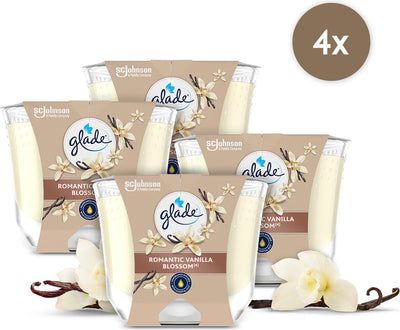 Glade langbrennende Kerze romantische Vanilleblüten 100 % Rapswachs