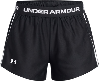 Under Armour G Tech Play Up Short-Blk Mädchen-Sporthose – Schwarz Schwarz Weiß