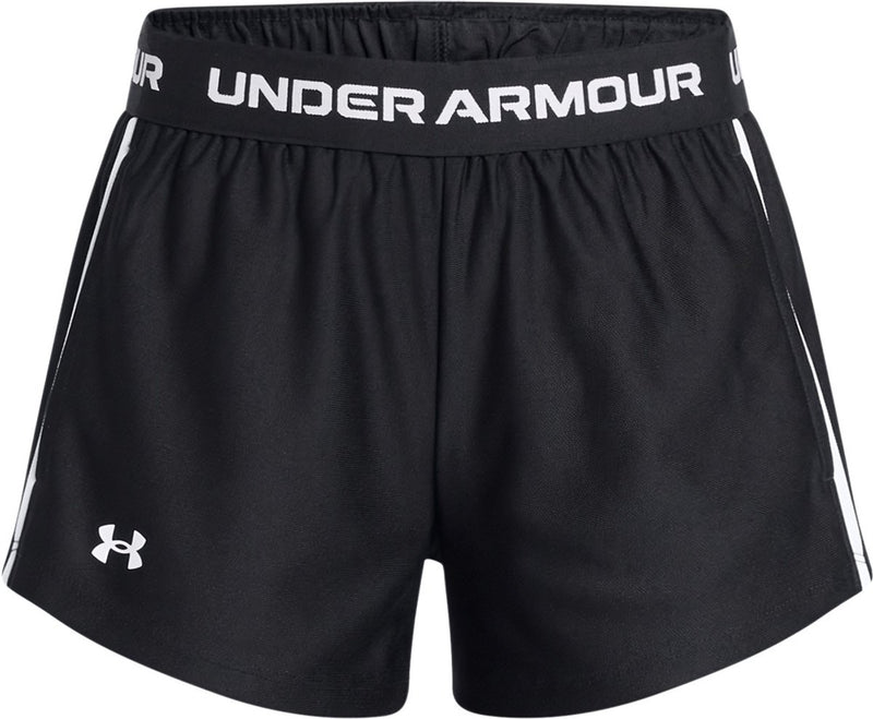 Under Armour G Tech Play Up Short-Blk Mädchen-Sporthose – Schwarz Schwarz Weiß