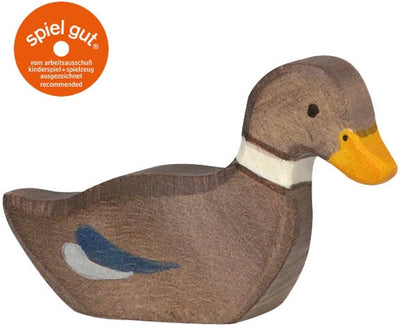 Holztiger Bauernhof: Ente schwimmend 6x2x4cm, Holz