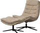 Woood Kube Drehsessel mit Ottomane – Chenille-Stoff – Natur