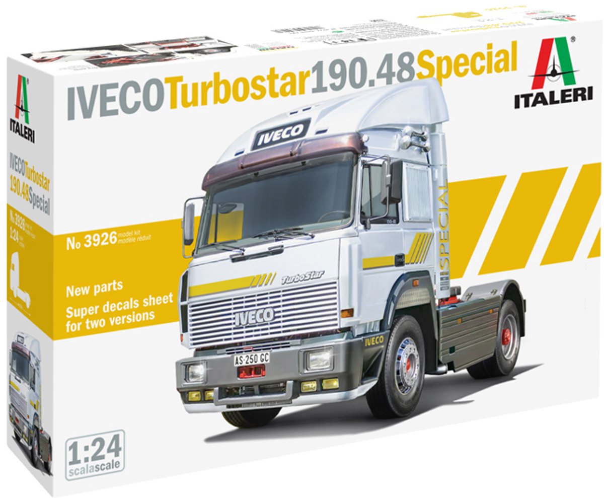Italeri Modellbausatz LKW – 3926 Iveco Turbostar 190.48 Special – LKW Kunststoff – 1:24 – Modellbau