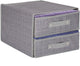 Springos Schrank-Organizer | Kleiderorganisator | Lagerung | 2 Schubladen | grau
