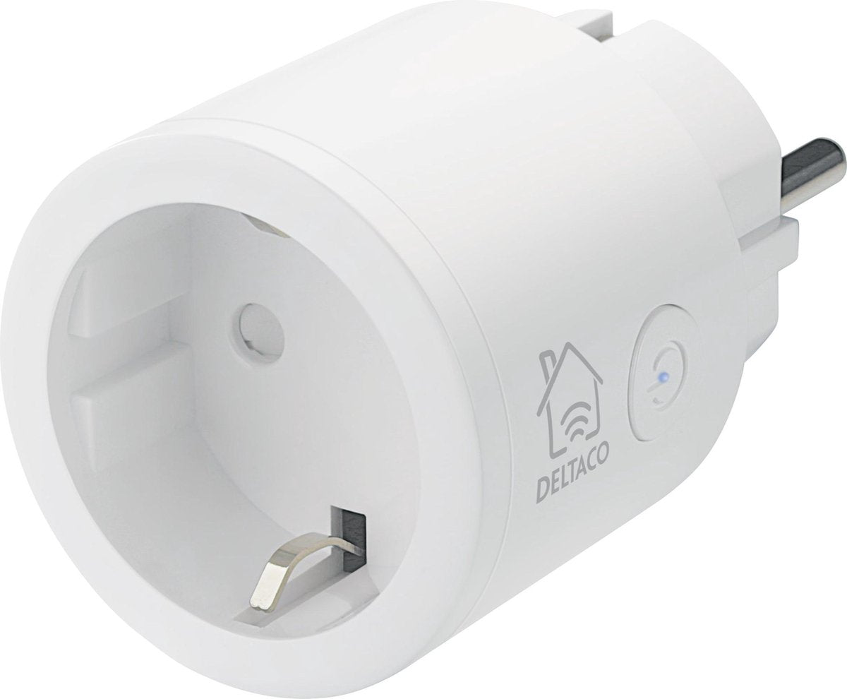 Deltaco Smart Home 1x Smart Wireless Plug - WLAN - 10a - 2400w - Timer - Weiß