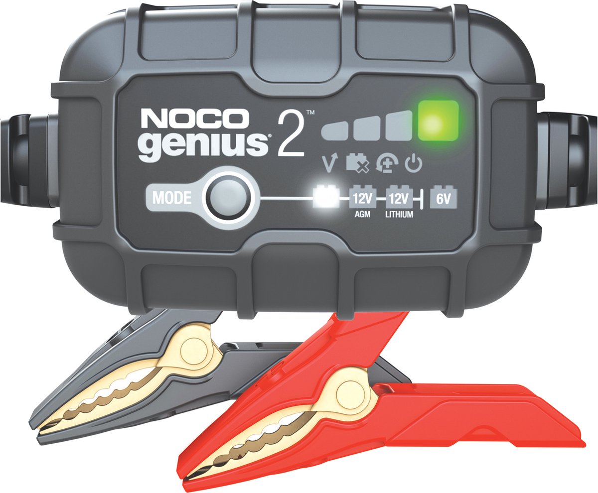 Noco Genius 2eu Batterieladegerät – 2 Ampere – 6 12 Volt – vollautomatisch – lädt und pflegt – Erhaltungsladegerät