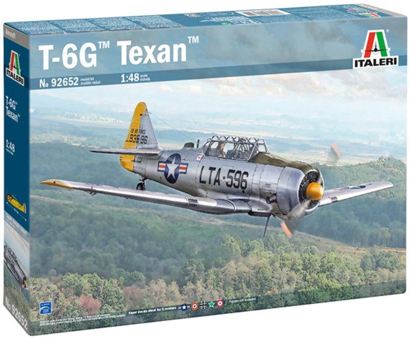 Italeri Modellbausatz Flugzeug – 92652 Nordamerikanisches Trainingsflugzeug T-6G Texas – Amerikanisches Propellerflugzeug aus Kunststoff – 1:48 – Modellbau