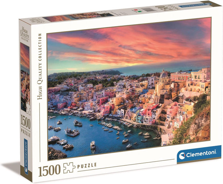 Clementoni – Puzzle – 1500 Teile – malerische Insel Procida – Puzzle für Erwachsene – hochwertige Sammlung