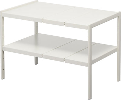 Yamazaki Küchenschrank-Organizer ausziehbar – 2 Ebenen – Turm – Weiß
