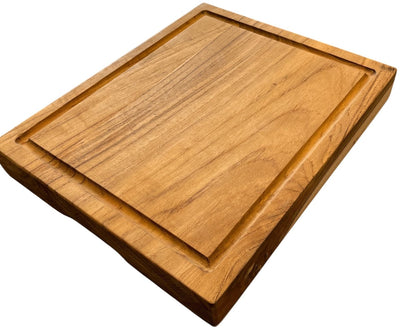 Basic kulinarisches Schneidebrett – Teakholz – FSC Flegt zertifiziert – nachhaltig – 30 x 25 x 4 cm