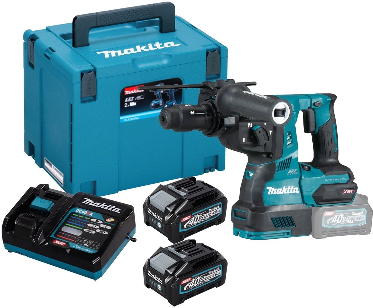 Makita HR004GM201 Akku-Kombihammer 40V 2x 4,0 Ah Akku + Ladegerät...