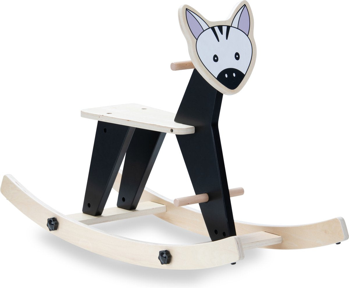 Hauck Rock n Swing – Schaukelpferd Baby aus Holz – FSC® zertifiziert – Zebra