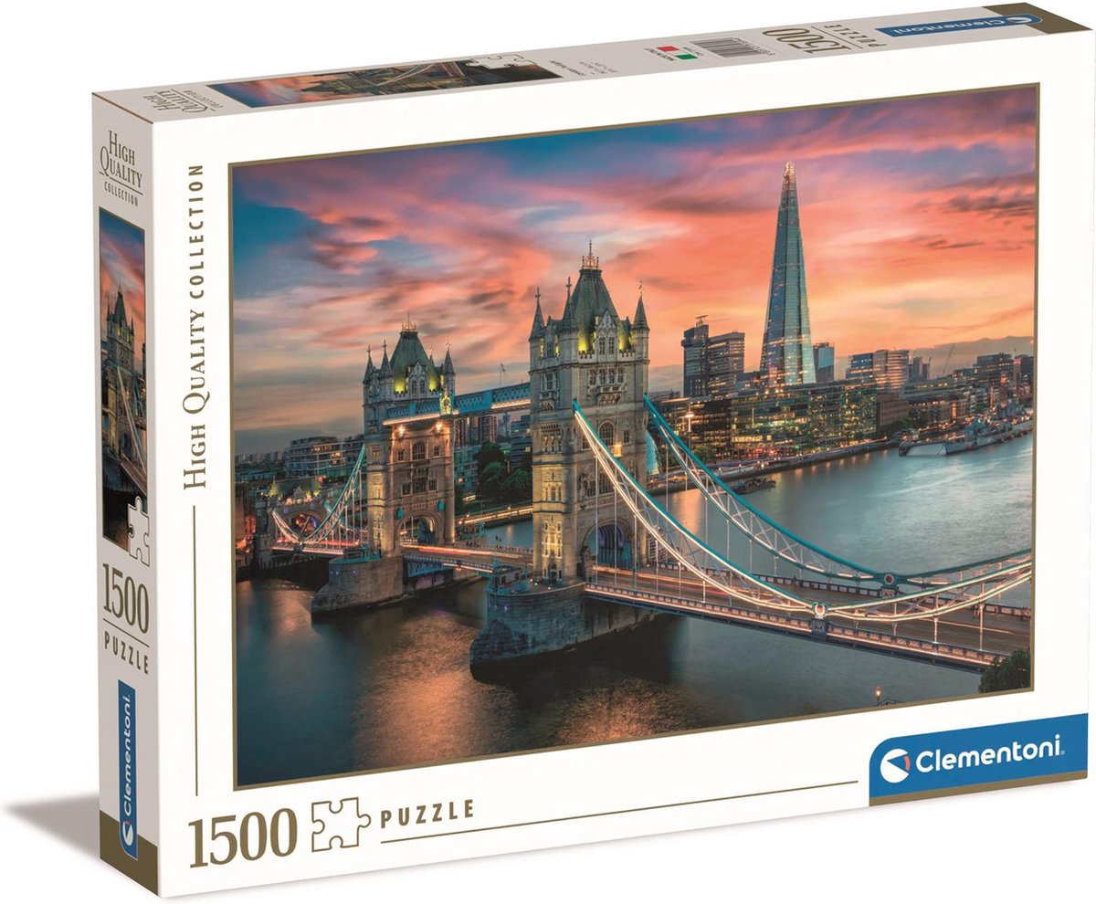 Clementoni – Puzzle – 1500 Teile – London Twilight – Puzzle für Erwachsene – hochwertige Sammlung