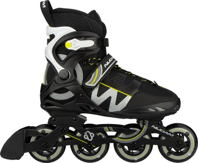 Nijdam Inlineskates – Erwachsene – Circle Rayzor – Aluminiumrahmen – Schwarz – Größe 39