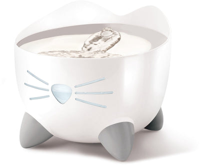 Catit Pixi Brunnen Edelstahl – Katzentrinknapf – ø20x16 cm weiß