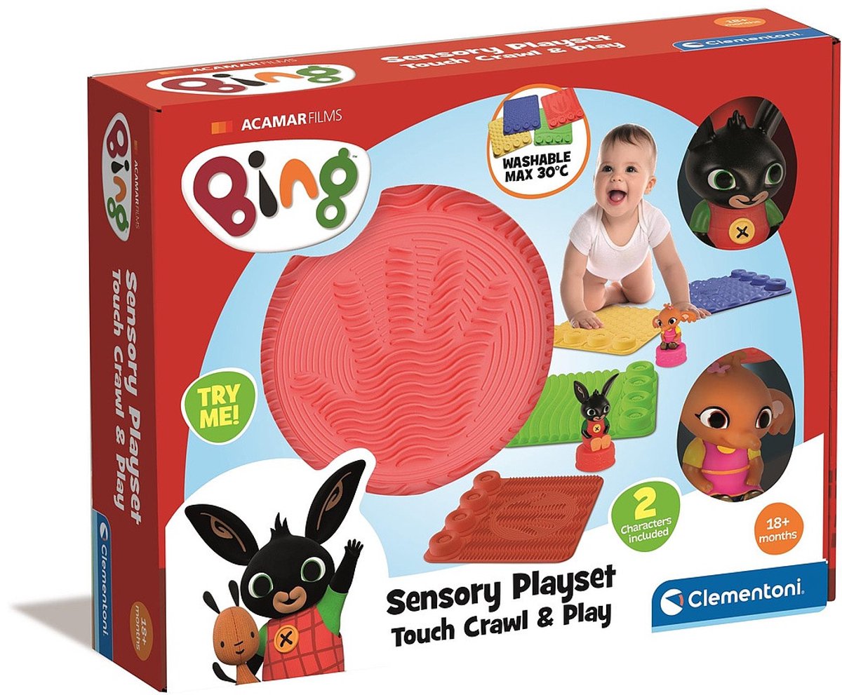 Clementoni Baby - Sensorische Spielmatte mit Spielfiguren, 6dlg.