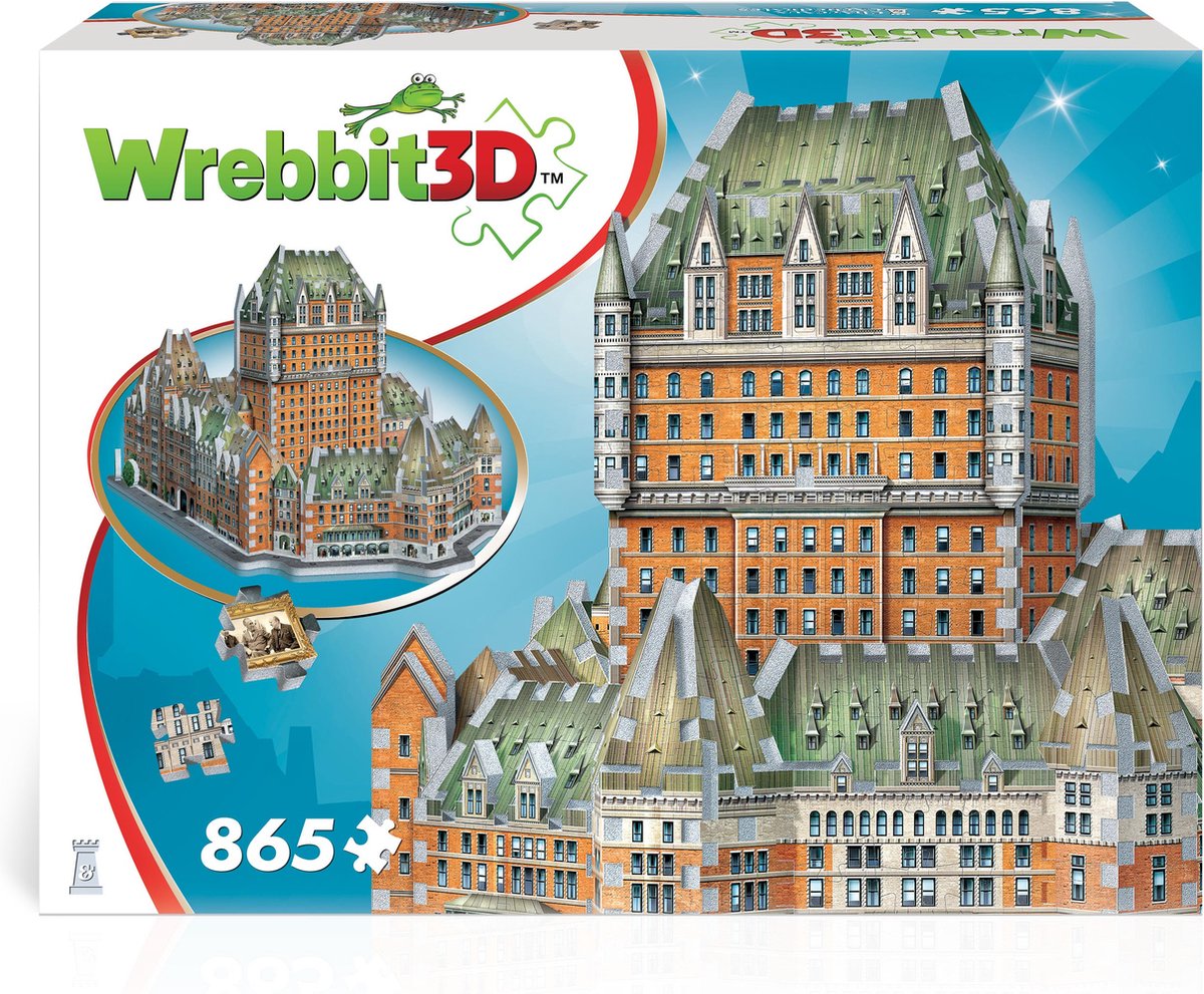 Wrebbit 3D-Puzzle – Schloss Frontenac – 865 Teile – Baukasten.