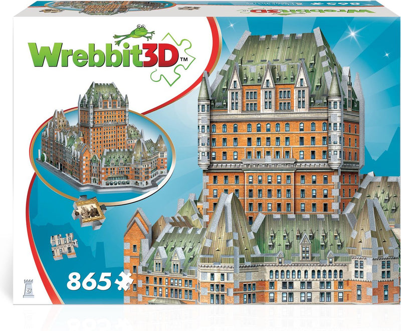Wrebbit 3D-Puzzle – Schloss Frontenac – 865 Teile – Baukasten.