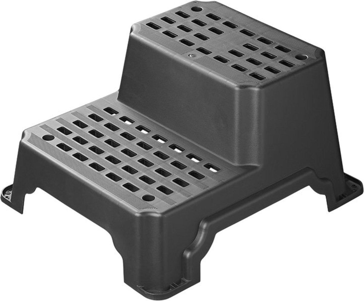 Proplus Tritthocker – 2 Stufen – Kunststoff – 70 x 60 x 38 cm – maximal 200 kg